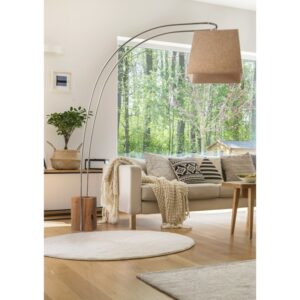 Mise en ambiance du grand lampadaire contemporain en arc modele KENT.