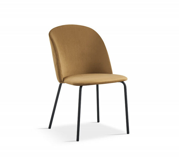 chaise moderne ocre or jaune doré lumineuse