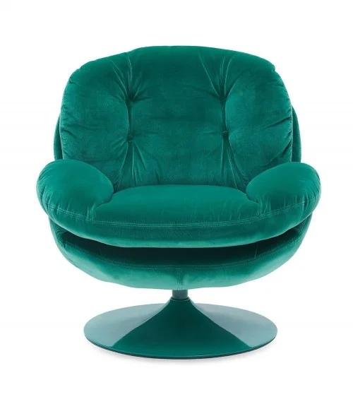 Fauteuil MYRTILLE POP confortable et pivotant a 360 coloré vert